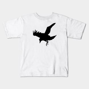 Flying Raven Crow Blackbird Kids T-Shirt